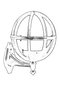 Opviq BAP-68080-BSY-M3-OP Lámpara de Pared Exterior Negro y Blanco